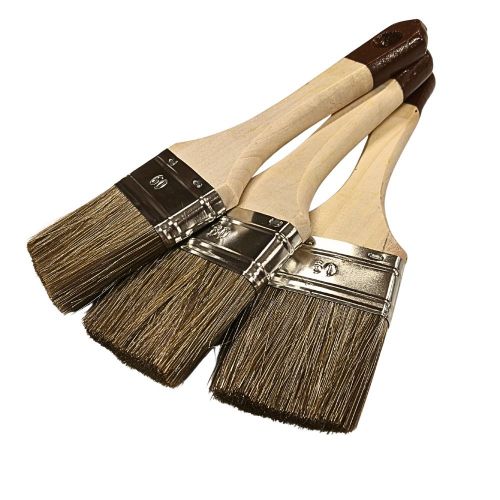 3 x Lasierpinsel 60 mm 6. Stärke | Holzschutz | einfach