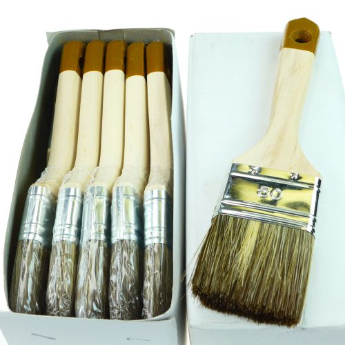 6 x Lasierpinsel 50 mm 6. Stärke | Holzschutz | einfach