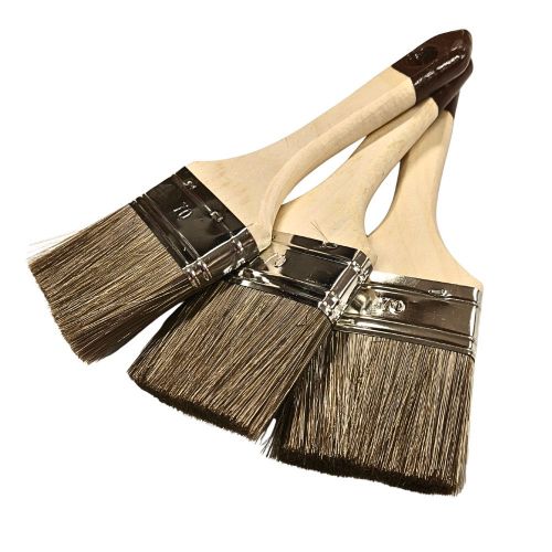 3 x Lasurpinsel 70 mm 6. Stärke | Holzschutz | einfach